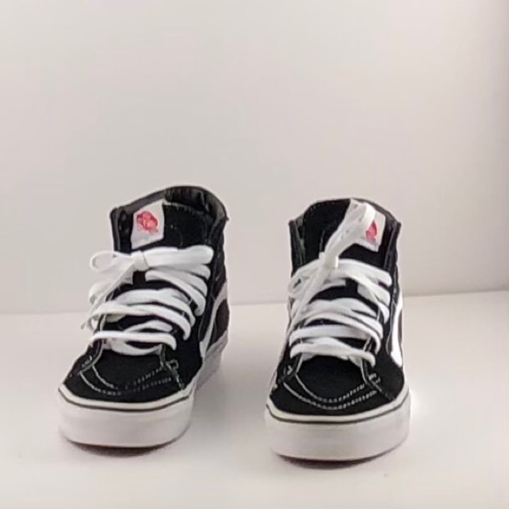 Vans Skateboard Black Shoes High Top Sz M 6.5 W 8 - Picture 3 of 11
